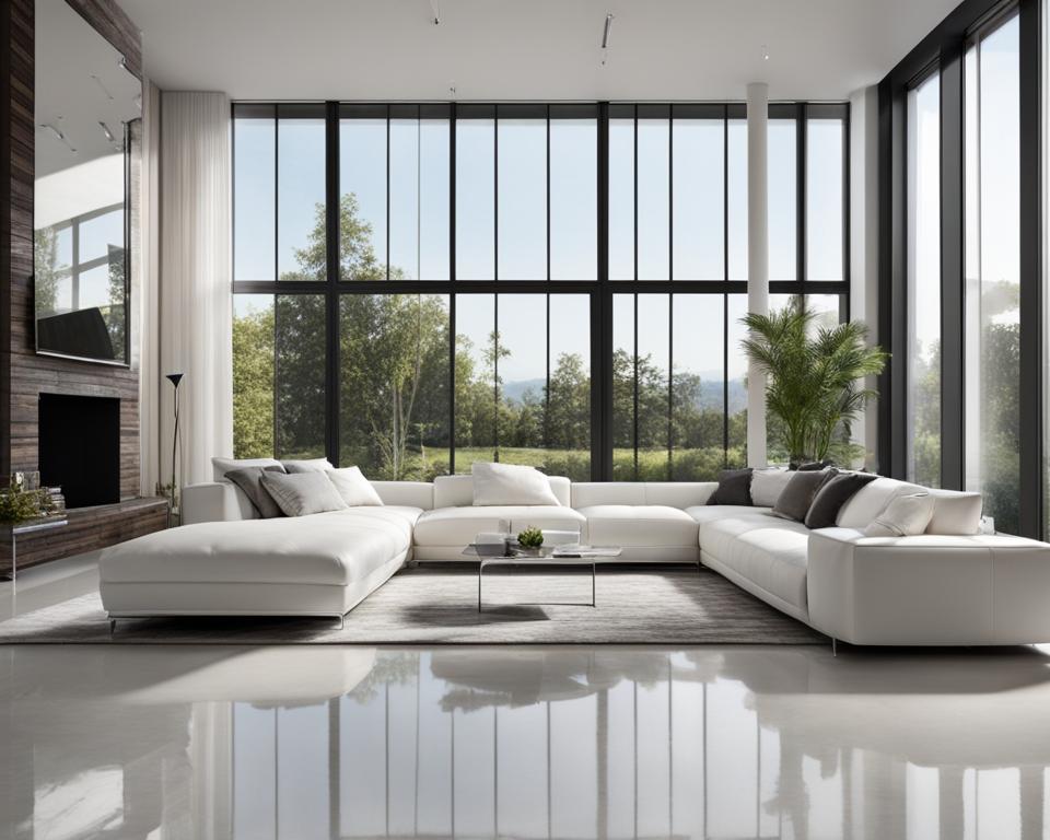 white epoxy floor