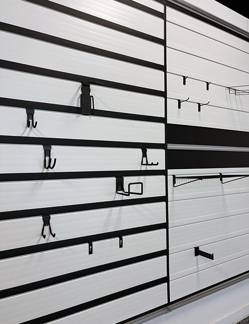 SmartSlat wall organization system in garage
